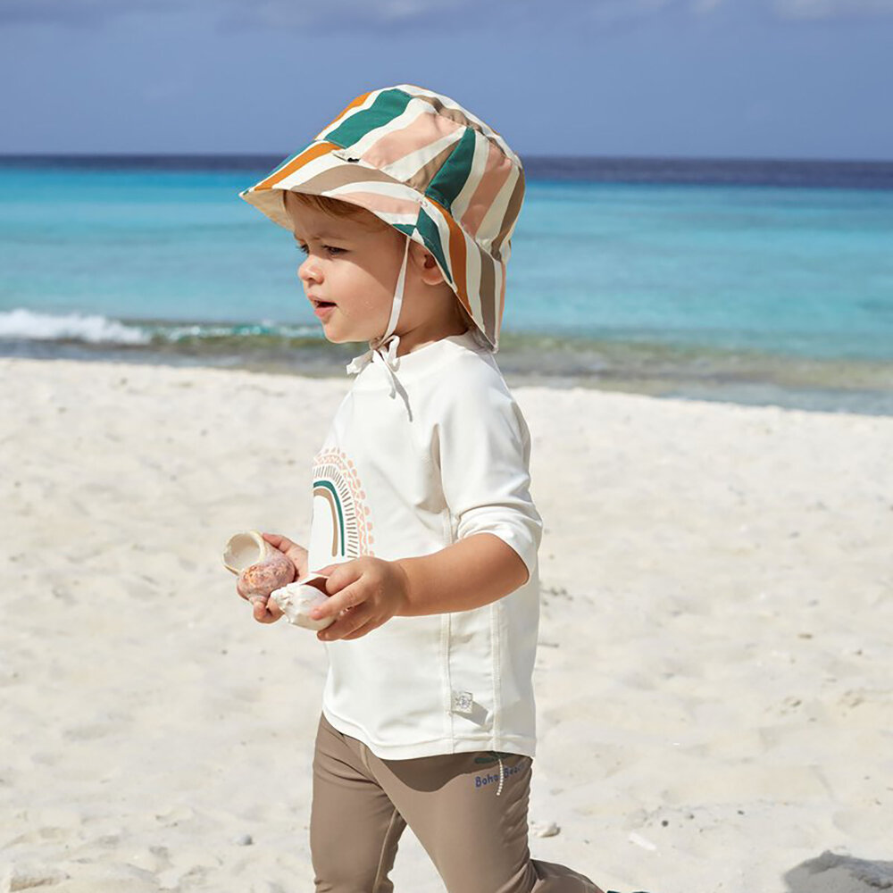 Lässig SPF Zonnehoedje Waves Pink/Nature Lässig SPF Zonnehoedje Waves Pink/Nature