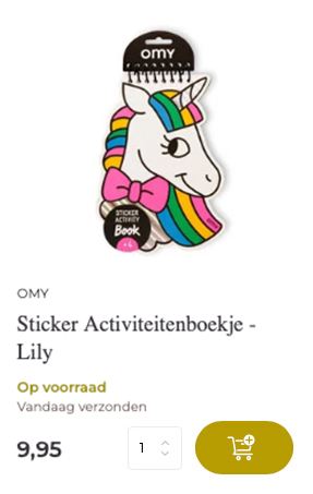 Sticker activiteitenboekje Unicorn