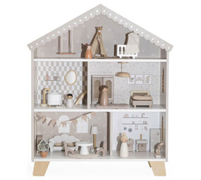 Label Label Houten Poppenhuis - Nougat Label Label Houten Poppenhuis - Nougat