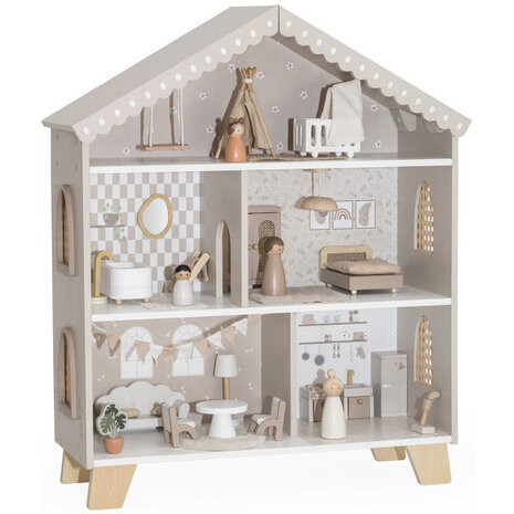 Label Label Houten Poppenhuis - Nougat Label Label Houten Poppenhuis - Nougat