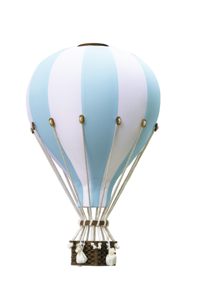 Super Balloon Luchtballon - wit en lichtblauw (Groot) Super Balloon Luchtballon - wit en lichtblauw (Groot)