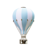 Super Balloon Luchtballon - wit en lichtblauw (Groot)