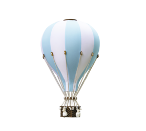 Super Balloon Luchtballon - wit en lichtblauw (Groot) Super Balloon Luchtballon - wit en lichtblauw (Groot)