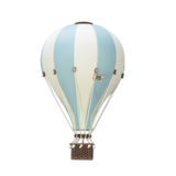Super Balloon Luchtballon - wit en lichtblauw