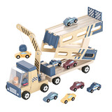 Topbright Houten auto transporter & racebaan Topbright Houten auto transporter & racebaan