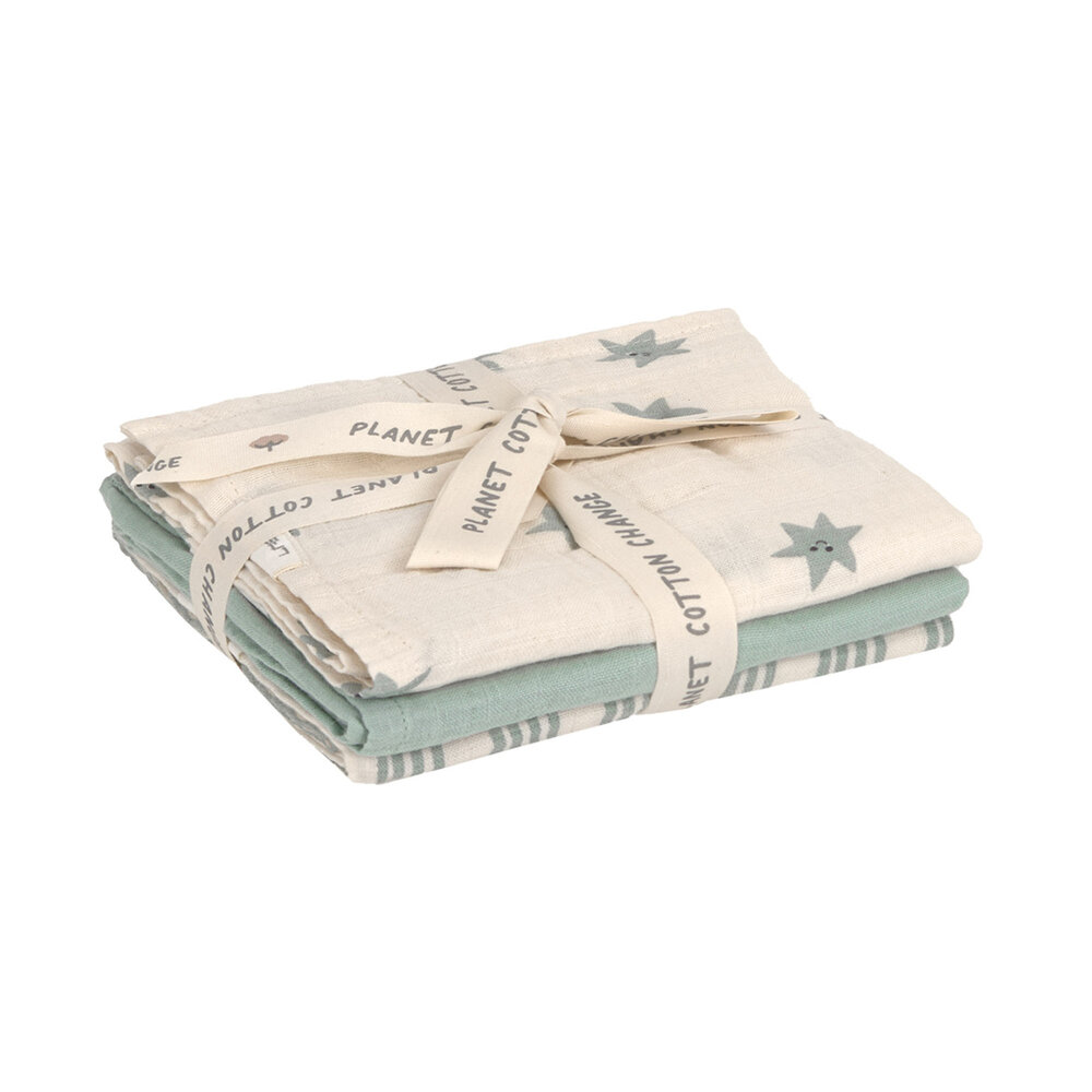 Lässig Hydrofiele doeken set - Tiny Team - Granite Green (60 x 60 cm) Lässig Hydrofiele doeken set - Tiny Team - Granite Green (60 x 60 cm)