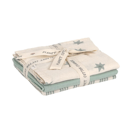 Lässig Hydrofiele doeken set - Tiny Team - Granite Green (60 x 60 cm) Lässig Hydrofiele doeken set - Tiny Team - Granite Green (60 x 60 cm)