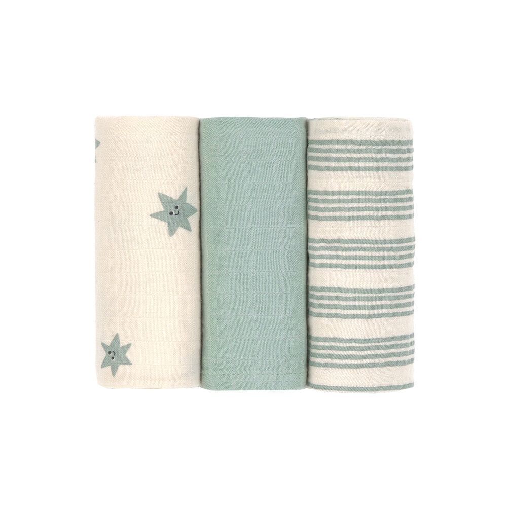 Lässig Hydrofiele doeken set - Tiny Team - Granite Green (60 x 60 cm) Lässig Hydrofiele doeken set - Tiny Team - Granite Green (60 x 60 cm)