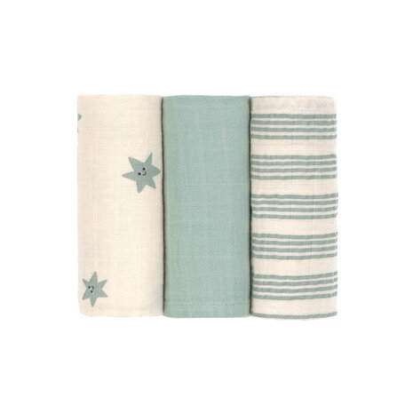 Lässig Hydrofiele doeken set - Tiny Team - Granite Green (60 x 60 cm) Lässig Hydrofiele doeken set - Tiny Team - Granite Green (60 x 60 cm)