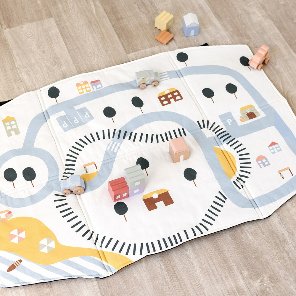 Lässig Tas & Speelkleed 2-in-1 - Mamaki Anthracite Lässig Tas & Speelkleed 2-in-1 - Mamaki Anthracite