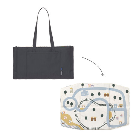 Lässig Tas & Speelkleed 2-in-1 - Mamaki Anthracite Lässig Tas & Speelkleed 2-in-1 - Mamaki Anthracite