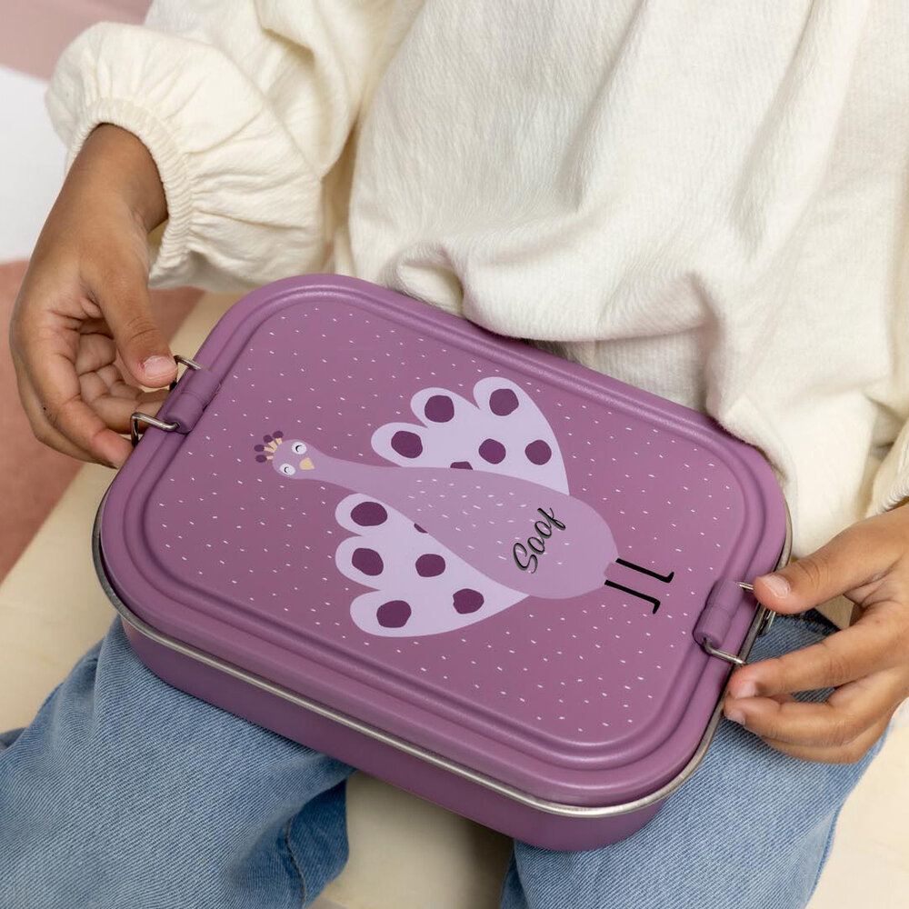 Studio Balune  Gepersonaliseerde Trixie Lunchbox - Mrs. Peacock