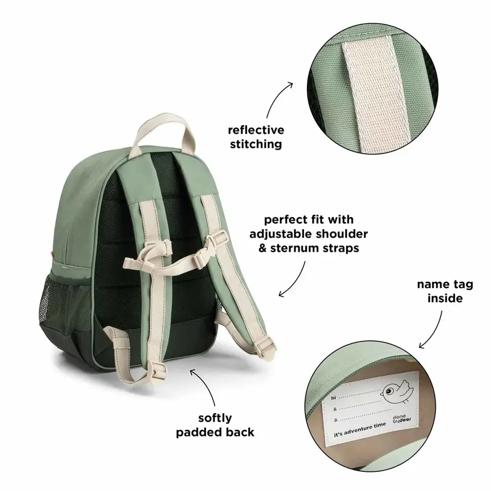 Done by Deer Back to School set Tiny Trails - Groen
