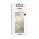 BIBS Supreme Symmetrical 2 pack Ivory - Sage - Siliconen