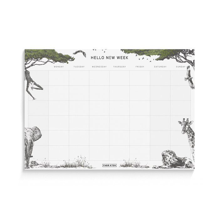 Weekplanner Safari A4