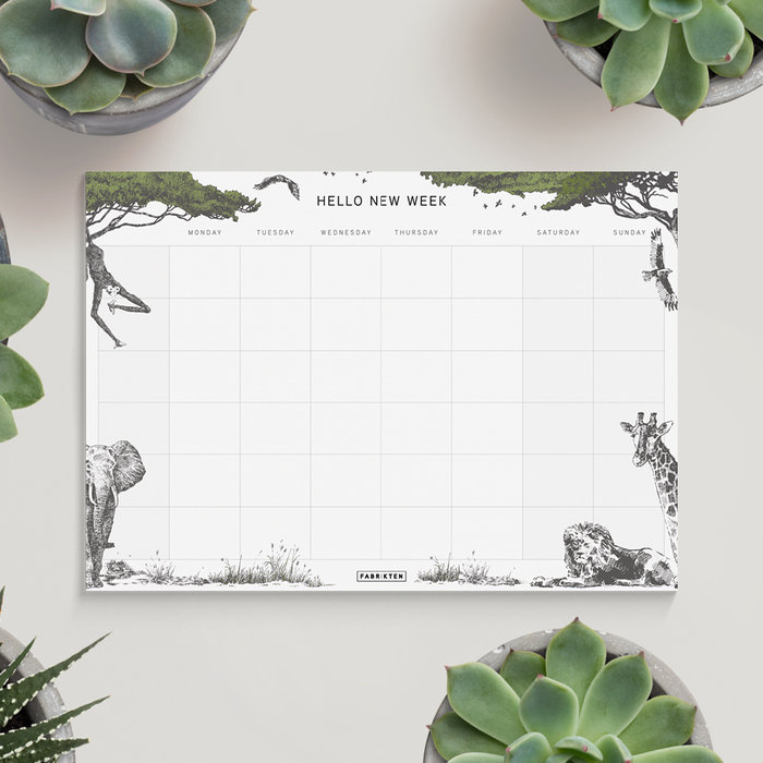 Weekplanner Safari A4