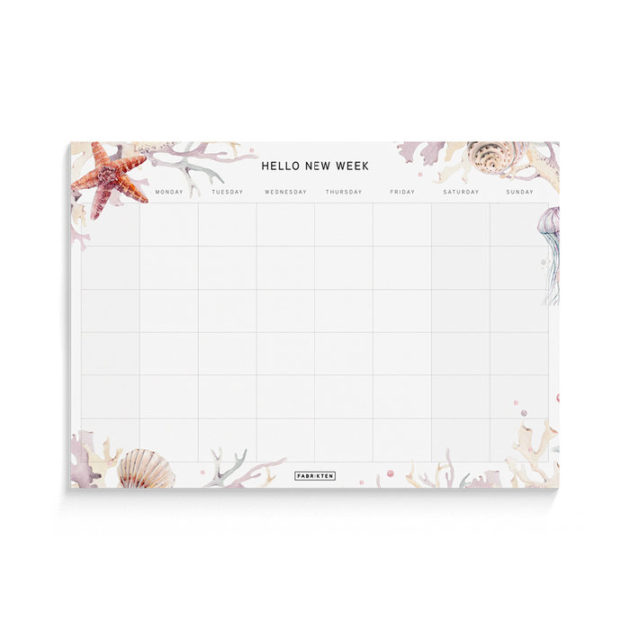 Weekplanner Strand A4