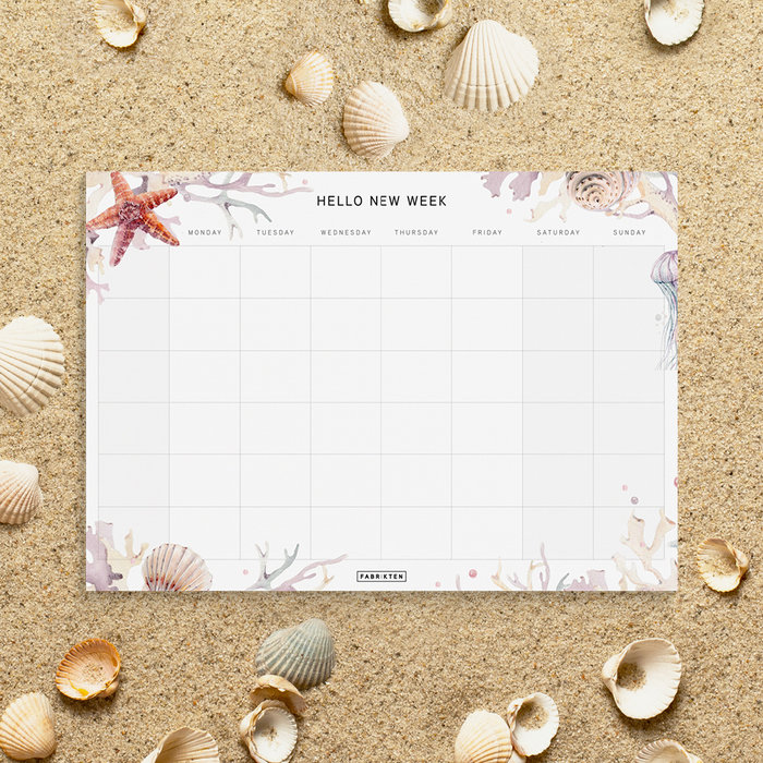 Weekplanner Strand A4