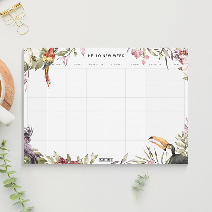 Weekplanner Tropisch A4
