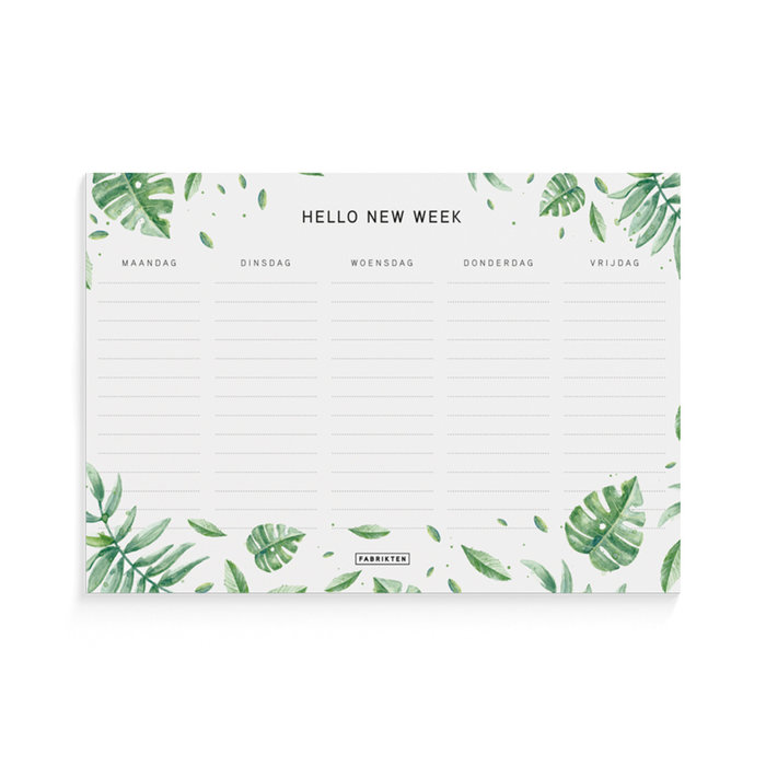 Weekplanner XL Botanisch A4