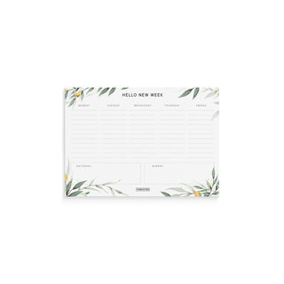 Weekplanner compact Botanisch Goud EN