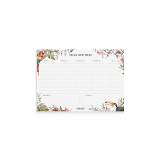 Weekplanner compact Tropisch EN