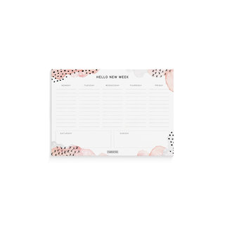 Weekplanner compact Waterverf EN