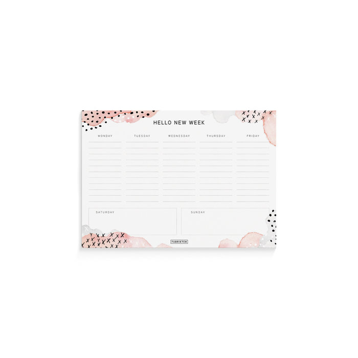 Weekplanner compact Waterverf EN A5