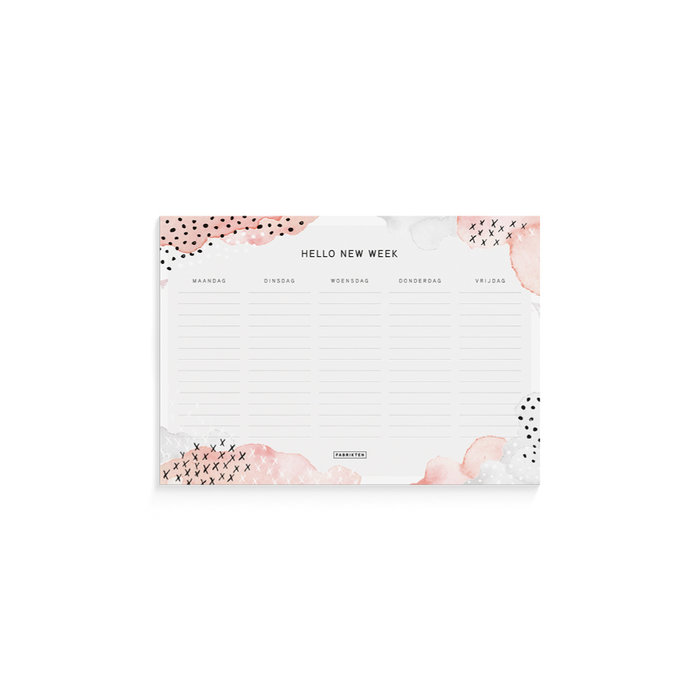 Weekplanner compact Waterverf NL A5