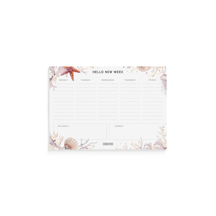 Weekplanner compact Strand EN A5