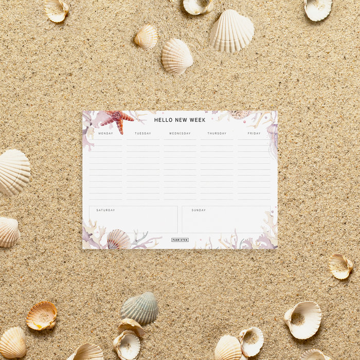 Weekplanner compact Strand EN A5