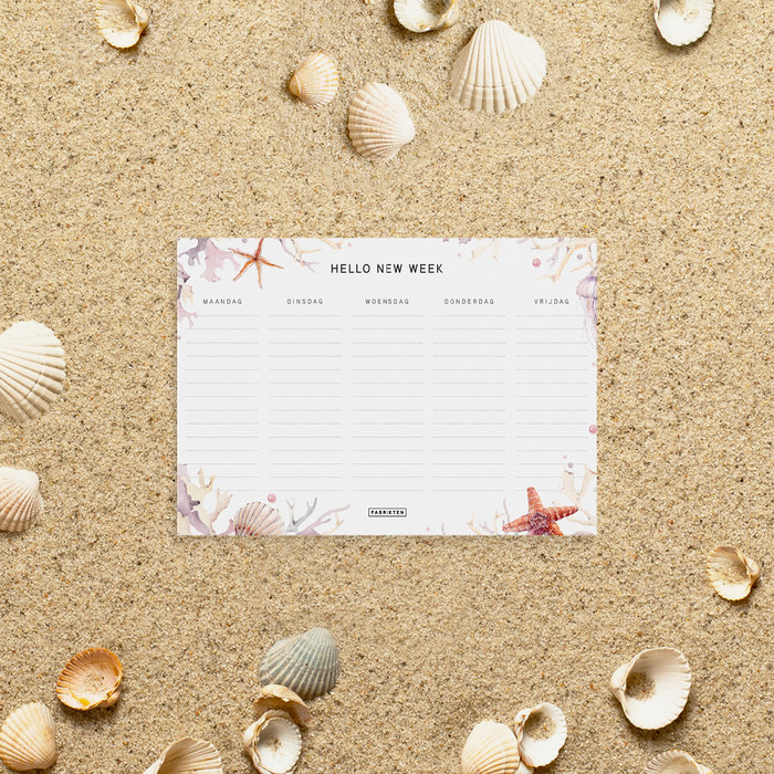 Weekplanner compact Strand NL A5