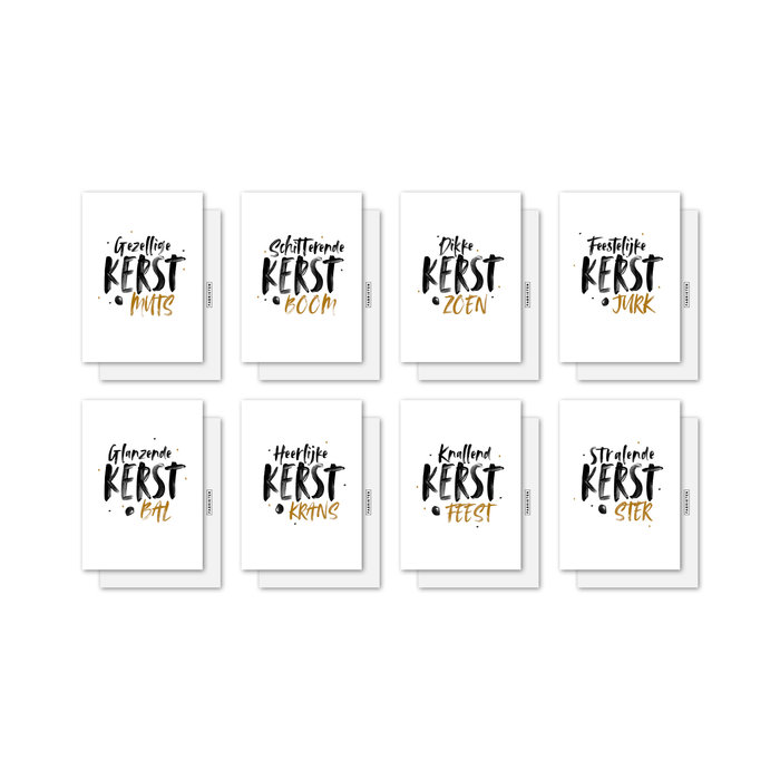 Kerstkaartenset Grappige teksten