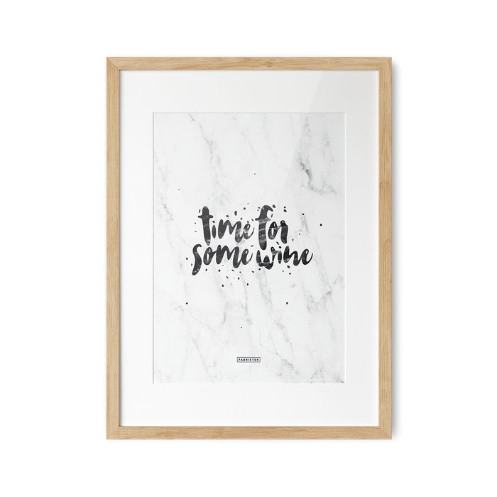 Poster Tekst Time for some wine A3