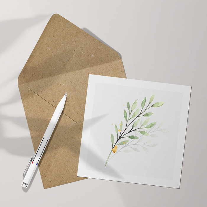 Wenskaarten Botanisch Goud