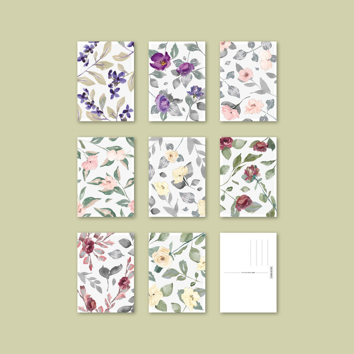 Ansichtkaartenset Bloemen