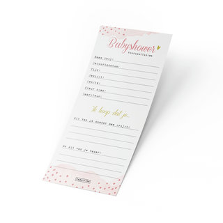 Invulkaarten Babyshower Roze