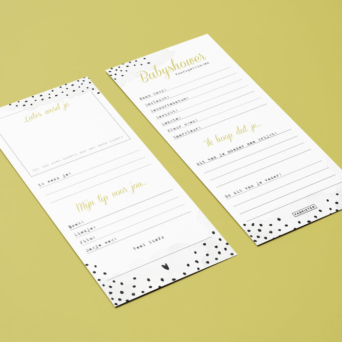 Invulkaarten Babyshower Grijs