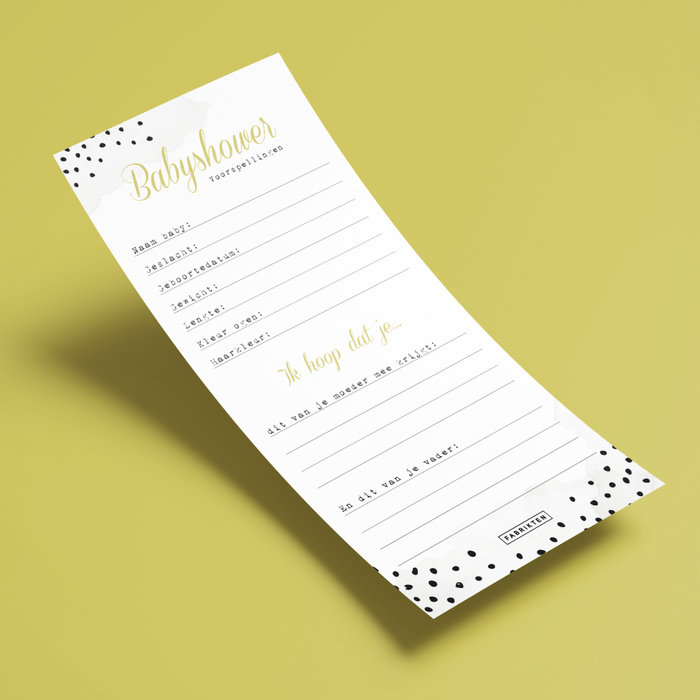 Invulkaarten Babyshower Grijs