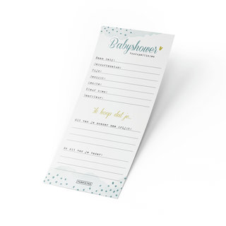 Invulkaarten Babyshower Blauw