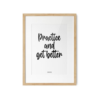 A3 tekst poster - Practice and get better