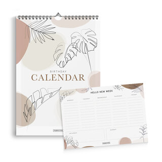 Verjaardagskalender + compacte weekplanner Terra