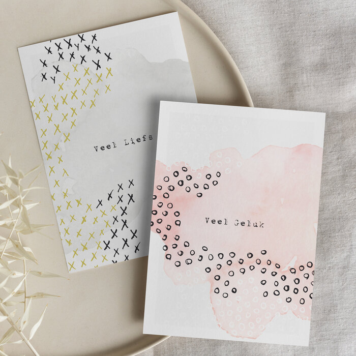 Fabrikten verjaardagskalender + ansichtkaarten Waterverf bundel