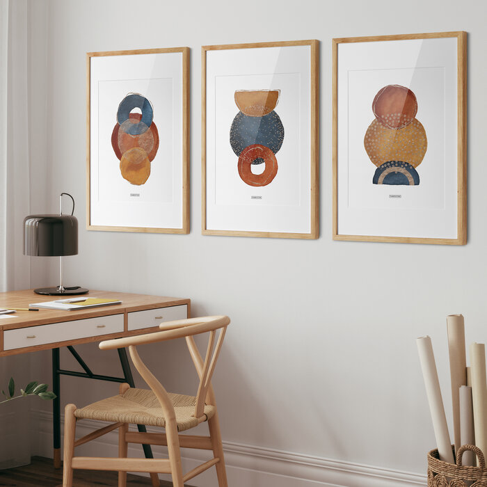 Fabrikten posterset Artsy A3 set van 3