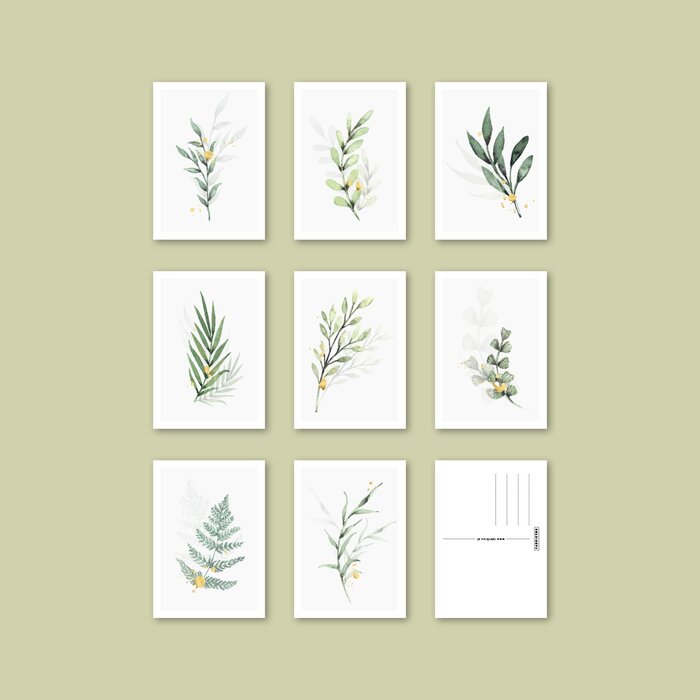 Ansichtkaarten Botanisch Goud bundel