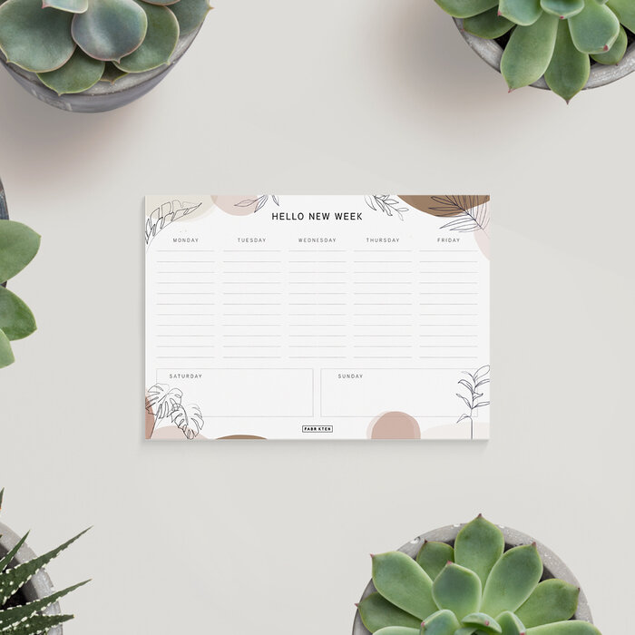 Fabrikten verjaardagskalender + compacte weekplanner Terra bundel