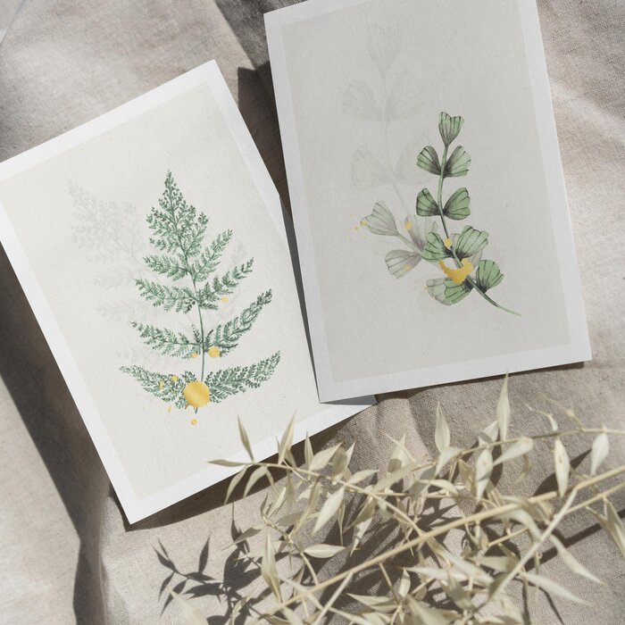 Ansichtkaarten Botanisch Goud bundel