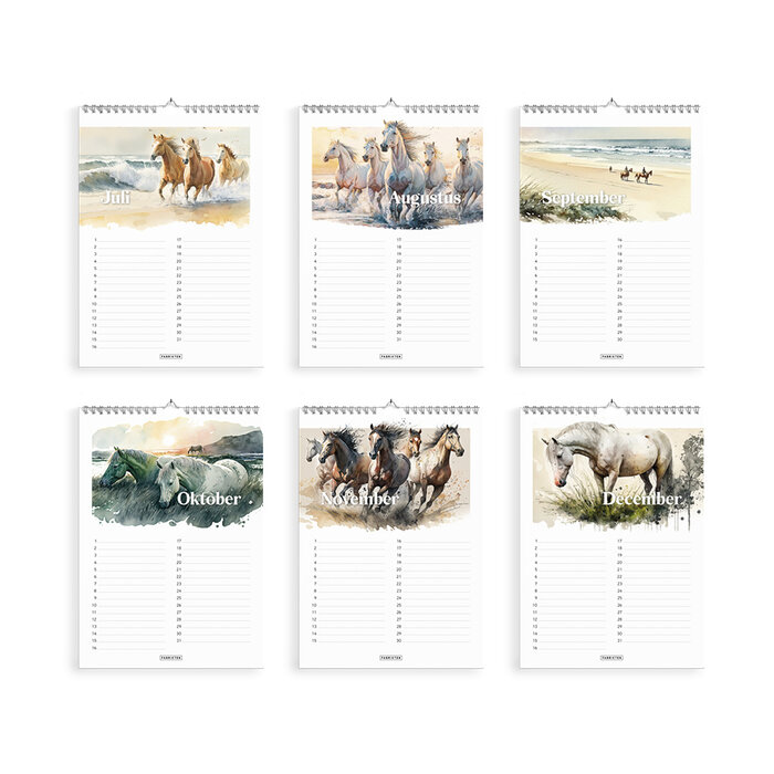 Verjaardagskalender Paarden A4