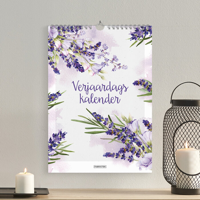 Verjaardagskalender Lavendel A4