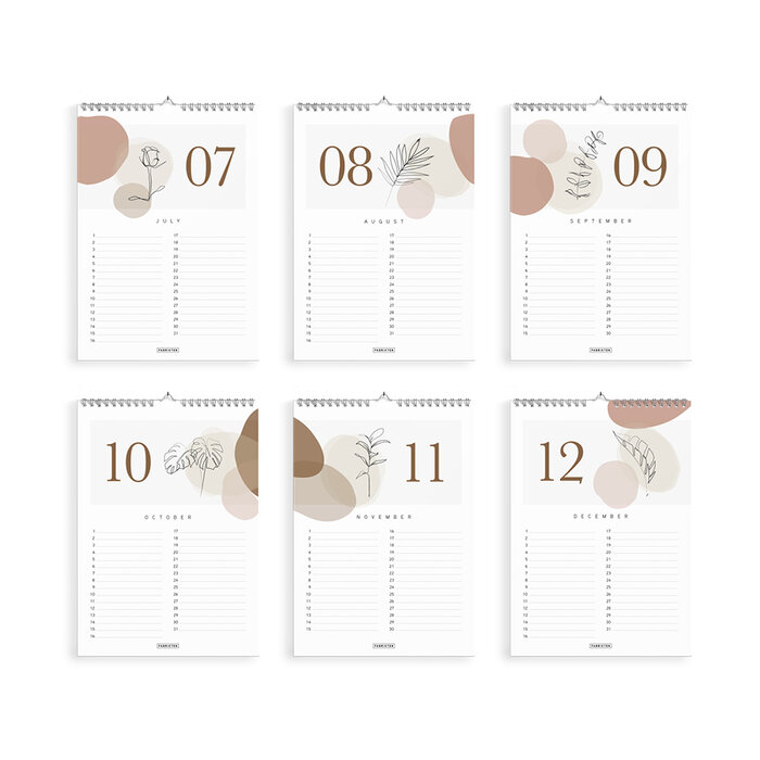 Fabrikten verjaardagskalender + compacte weekplanner Terra bundel